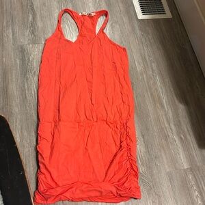 🍀Micheal Stars Vibrant Orange Midi Dress